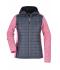 Damen Ladies' Knitted Hybrid Jacket Pink-melange/anthracite-melange 8500