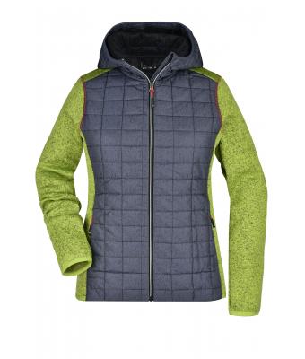 Ladies Ladies' Knitted Hybrid Jacket Kiwi-melange/anthracite-melange 8500