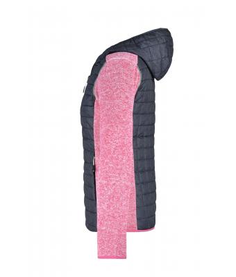 Ladies Ladies' Knitted Hybrid Jacket Pink-melange/anthracite-melange 8500