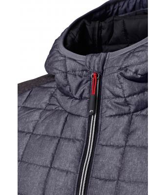 Dames Ladies' Knitted Hybrid Jacket Grijs-melange/antraciet-melange 8500