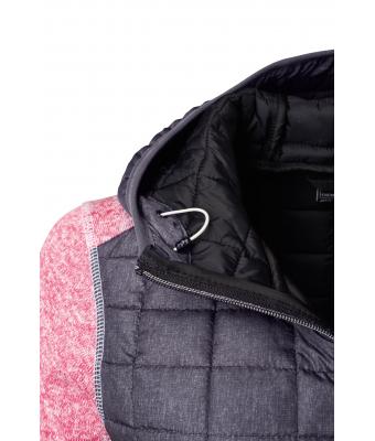 Dames Ladies' Knitted Hybrid Jacket Roze/antraciet-melange 8500