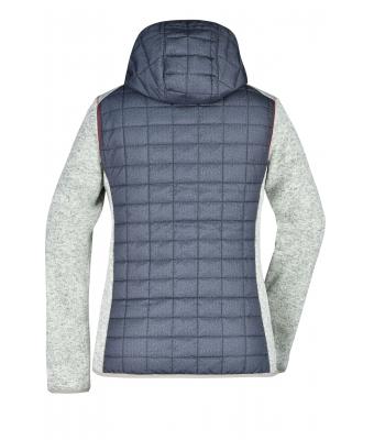 Femme Veste tricot hybride femme Mélange-clair/anthracite-mélange 8500