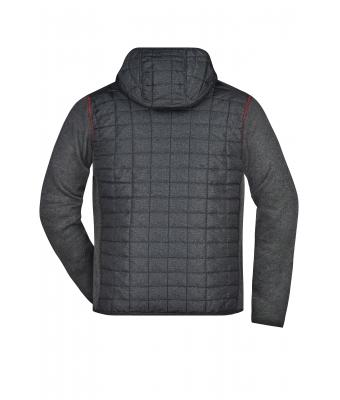 Herren Men's Knitted Hybrid Jacket Grey-melange/anthracite-melange 8501