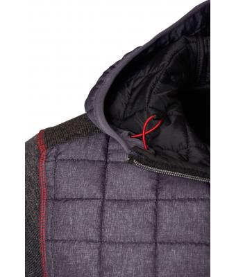 Herren Men's Knitted Hybrid Jacket Grey-melange/anthracite-melange 8501