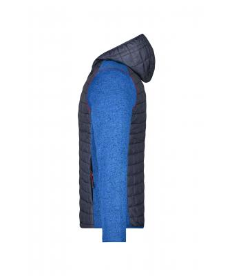 Herren Men's Knitted Hybrid Jacket Royal-melange/anthracite-melange 8501