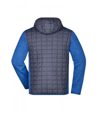 Herren Men's Knitted Hybrid Jacket Royal-melange/anthracite-melange 8501