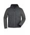 Men Men's Knitted Hybrid Jacket Grey-melange/anthracite-melange 8501