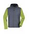 Men Men's Knitted Hybrid Jacket Kiwi-melange/anthracite-melange 8501