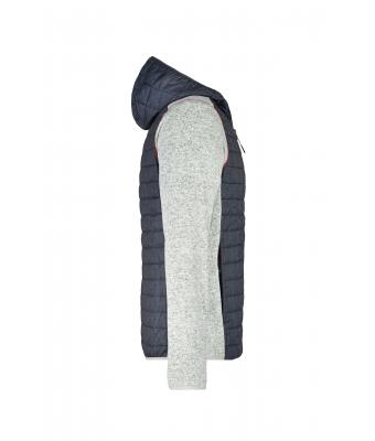 Men Men's Knitted Hybrid Jacket Light-melange/anthracite-melange 8501