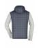 Men Men's Knitted Hybrid Jacket Light-melange/anthracite-melange 8501