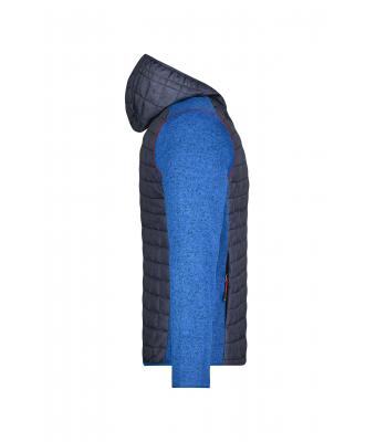 Men Men's Knitted Hybrid Jacket Royal-melange/anthracite-melange 8501
