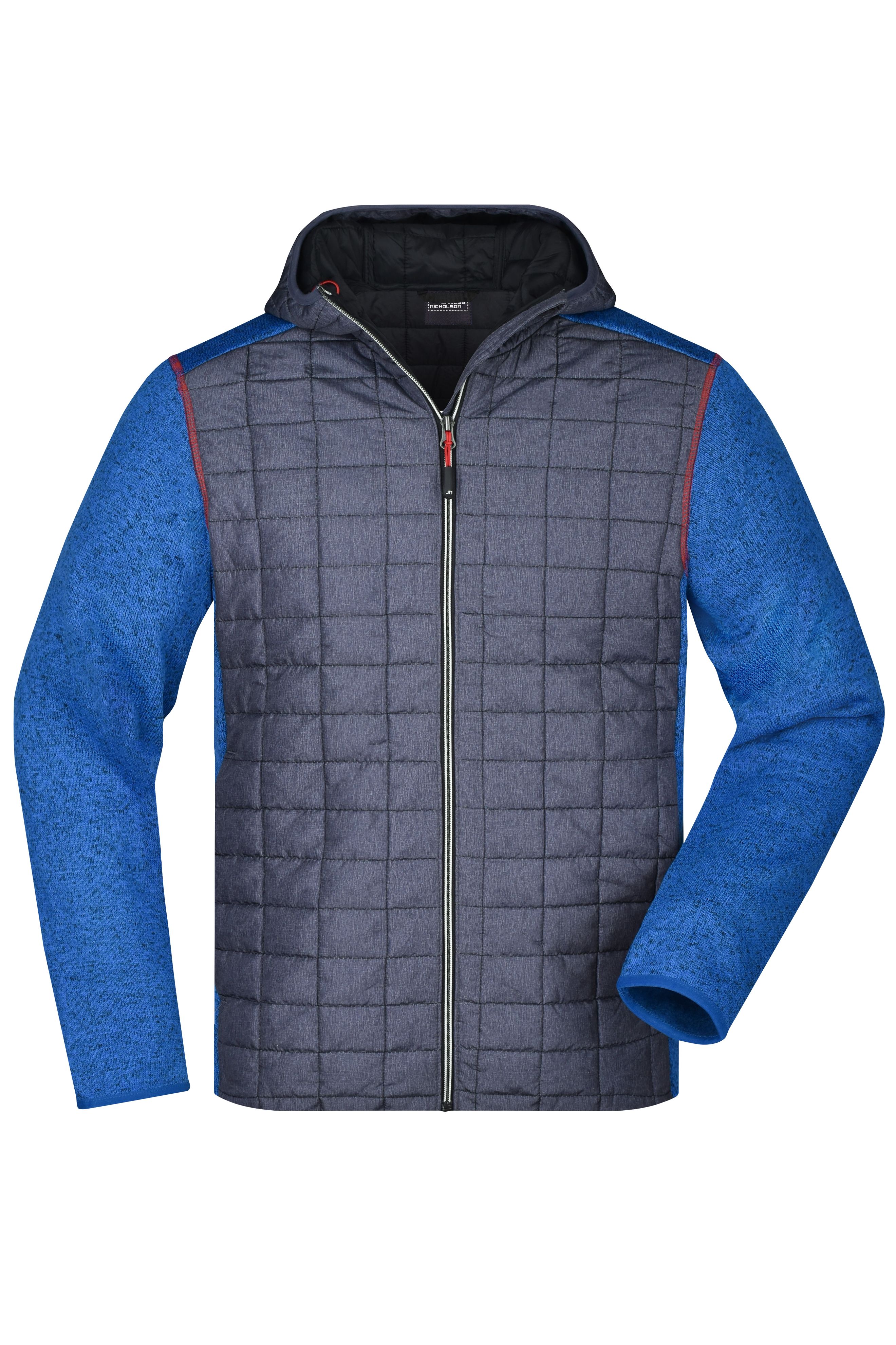 Men Men's Knitted Hybrid Jacket Royal-melange/anthracite-melange-Daiber