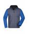 Men Men's Knitted Hybrid Jacket Royal-melange/anthracite-melange 8501