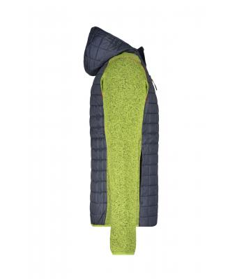 Heren Men's Knitted Hybrid Jacket Kiwi-melange/antraciet-melange 8501