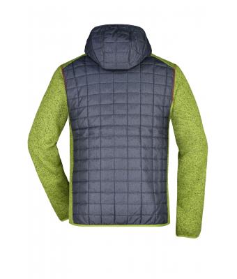 Heren Men's Knitted Hybrid Jacket Kiwi-melange/antraciet-melange 8501