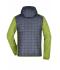 Heren Men's Knitted Hybrid Jacket Kiwi-melange/antraciet-melange 8501