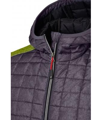 Heren Men's Knitted Hybrid Jacket Kiwi-melange/antraciet-melange 8501