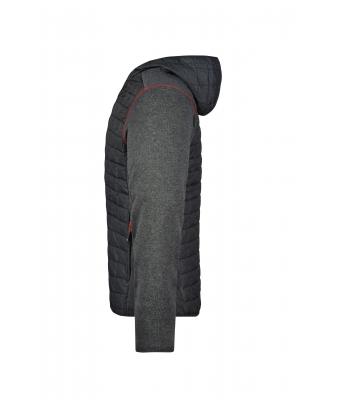 Homme Veste tricot hybride homme Gris-mélange/anthracite-mélange 8501