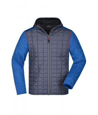 Homme Veste tricot hybride homme Royal-mélange/anthracite-mélange 8501