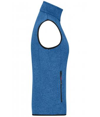 Ladies Ladies' Knitted Fleece Vest Royal-melange/red 8490