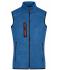 Ladies Ladies' Knitted Fleece Vest Royal-melange/red 8490