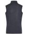 Damen Ladies' Knitted Fleece Vest Dark-grey-melange/silver 8490