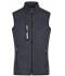 Ladies Ladies' Knitted Fleece Vest Dark-grey-melange/silver 8490