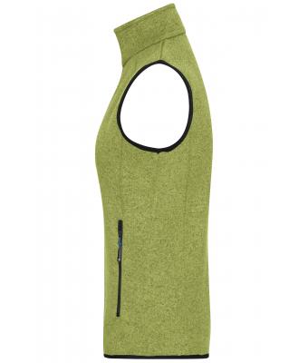 Dames Ladies' Knitted Fleece Vest Kiwi-melange/royal 8490