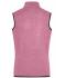 Ladies Ladies' Knitted Fleece Vest Pink-melange/off-white 8490