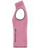Dames Ladies' Knitted Fleece Vest Roze-melange/gebroken-wit 8490