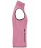 Dames Ladies' Knitted Fleece Vest Roze-melange/gebroken-wit 8490