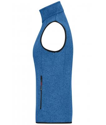 Femme Veste polaire tricotée femme Royal-mélange/rouge 8490