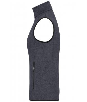 Femme Veste polaire tricotée femme Gris-foncé-mélange/argent 8490