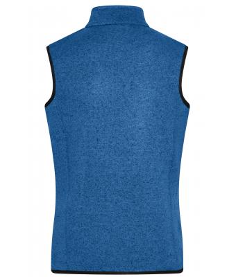 Heren Men's Knitted Fleece Vest Royal-melange/rood 8491
