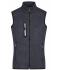 Herren Men's Knitted Fleece Vest Dark-grey-melange/silver 8491