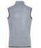 Herren Men's Knitted Fleece Vest Light-grey-melange/red 8491