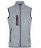 Men Men's Knitted Fleece Vest Light-grey-melange/red 8491