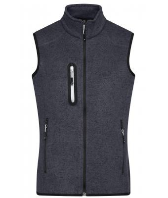 Heren Men's Knitted Fleece Vest Donkergrijs-melange/zilver 8491