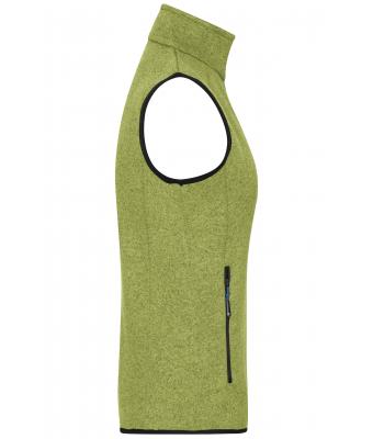 Heren Men's Knitted Fleece Vest Kiwi-melange/royal 8491