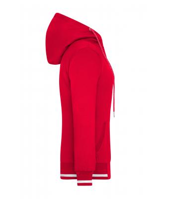 Damen Ladies' Club Sweat Jacket Red/white 8577