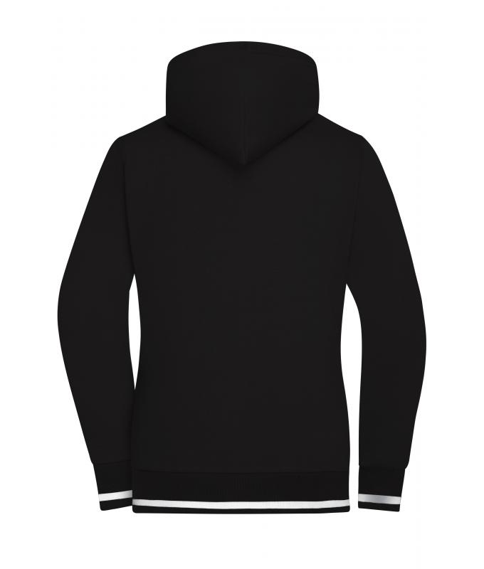 Ladies Ladies' Club Sweat Jacket Black/white 8577
