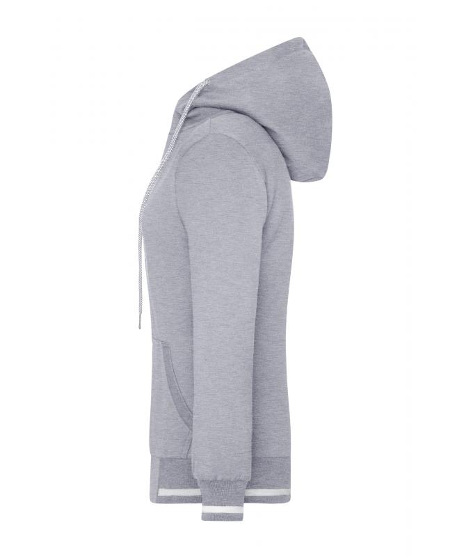 Ladies Ladies' Club Sweat Jacket Grey-heather/white 8577
