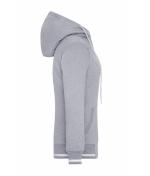 Ladies Ladies' Club Sweat Jacket Grey-heather/white 8577