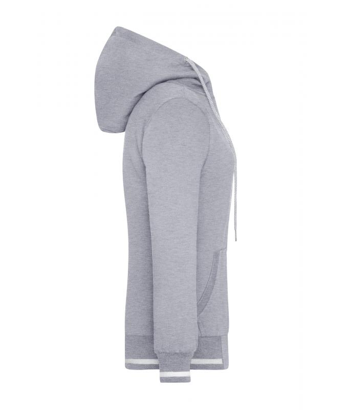 Ladies Ladies' Club Sweat Jacket Grey-heather/white 8577