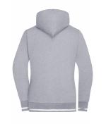 Ladies Ladies' Club Sweat Jacket Grey-heather/white 8577