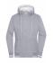 Ladies Ladies' Club Sweat Jacket Grey-heather/white 8577