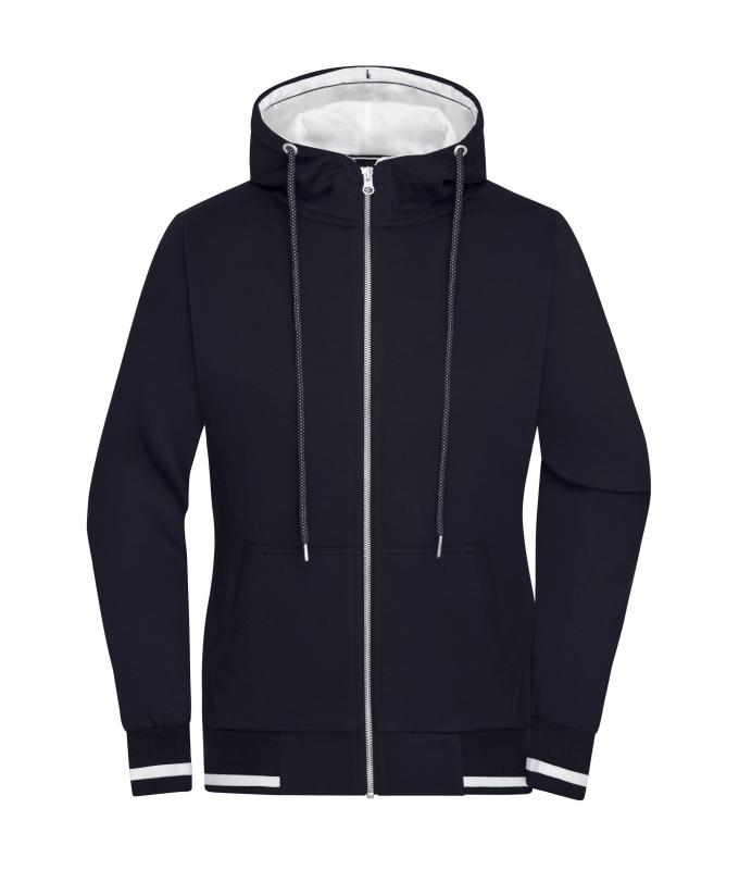 Ladies Ladies' Club Sweat Jacket Navy/white 8577