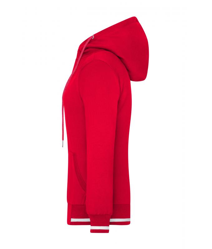 Ladies Ladies' Club Sweat Jacket Red/white 8577