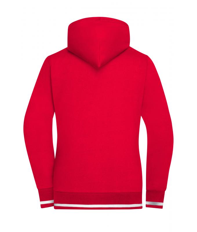 Ladies Ladies' Club Sweat Jacket Red/white 8577