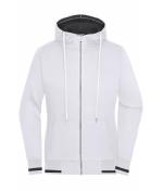 Ladies Ladies' Club Sweat Jacket White/navy 8577
